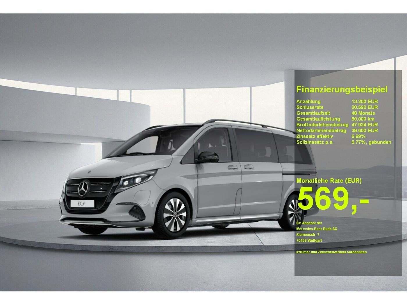 Mercedes-Benz EQV 300, LANG - MULTIBEAM, LENK-ASS., LEDER, 7 S