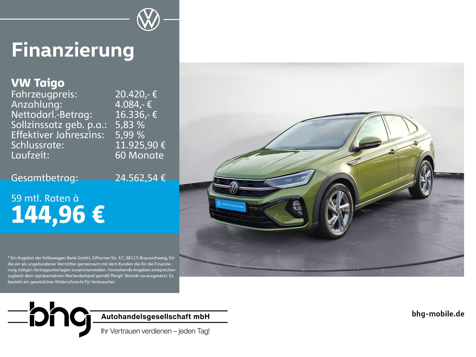 Volkswagen Taigo R-Line 1,5 TSI OPF DSG