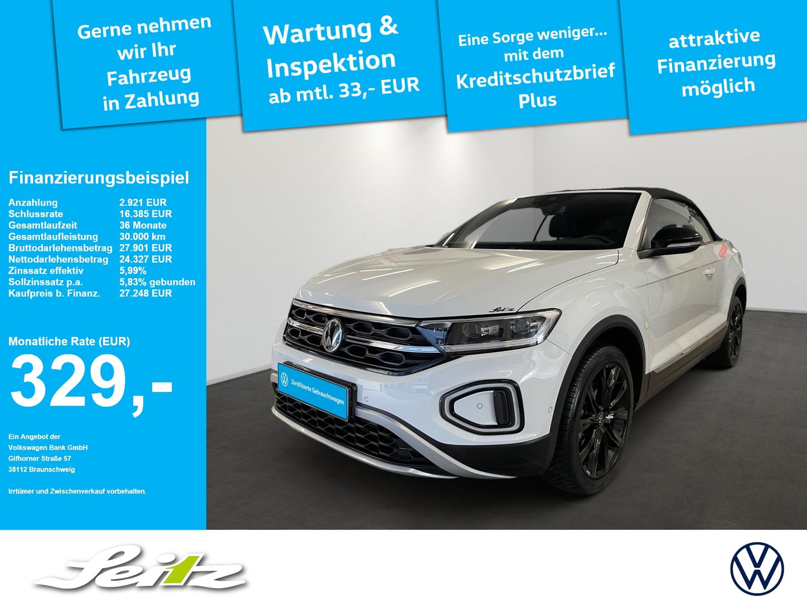 Volkswagen T-Roc Cabriolet 1.5 TSI Style *LED*KAMERA*NAVI*