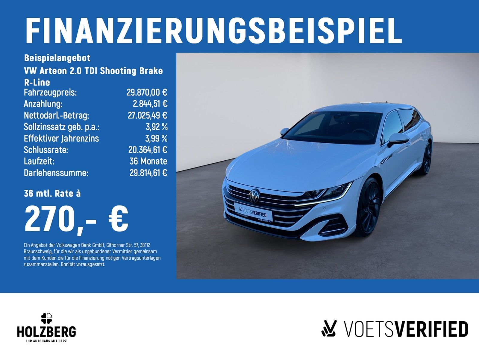 VW Arteon 2.0 TDI Shooting Brake R-Line NAVI+AHK+AC