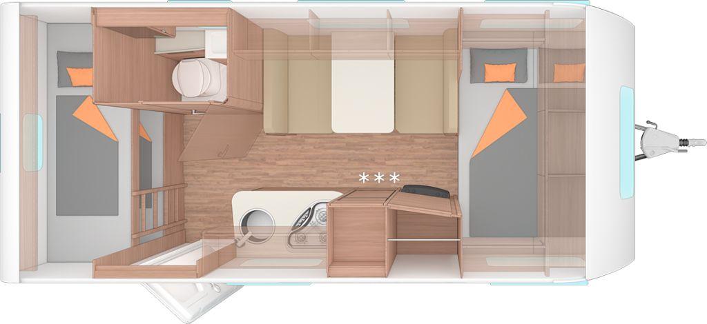 Weinsberg CaraOne 480 QDK Modell 26*Etagenbett*1.500 kg*