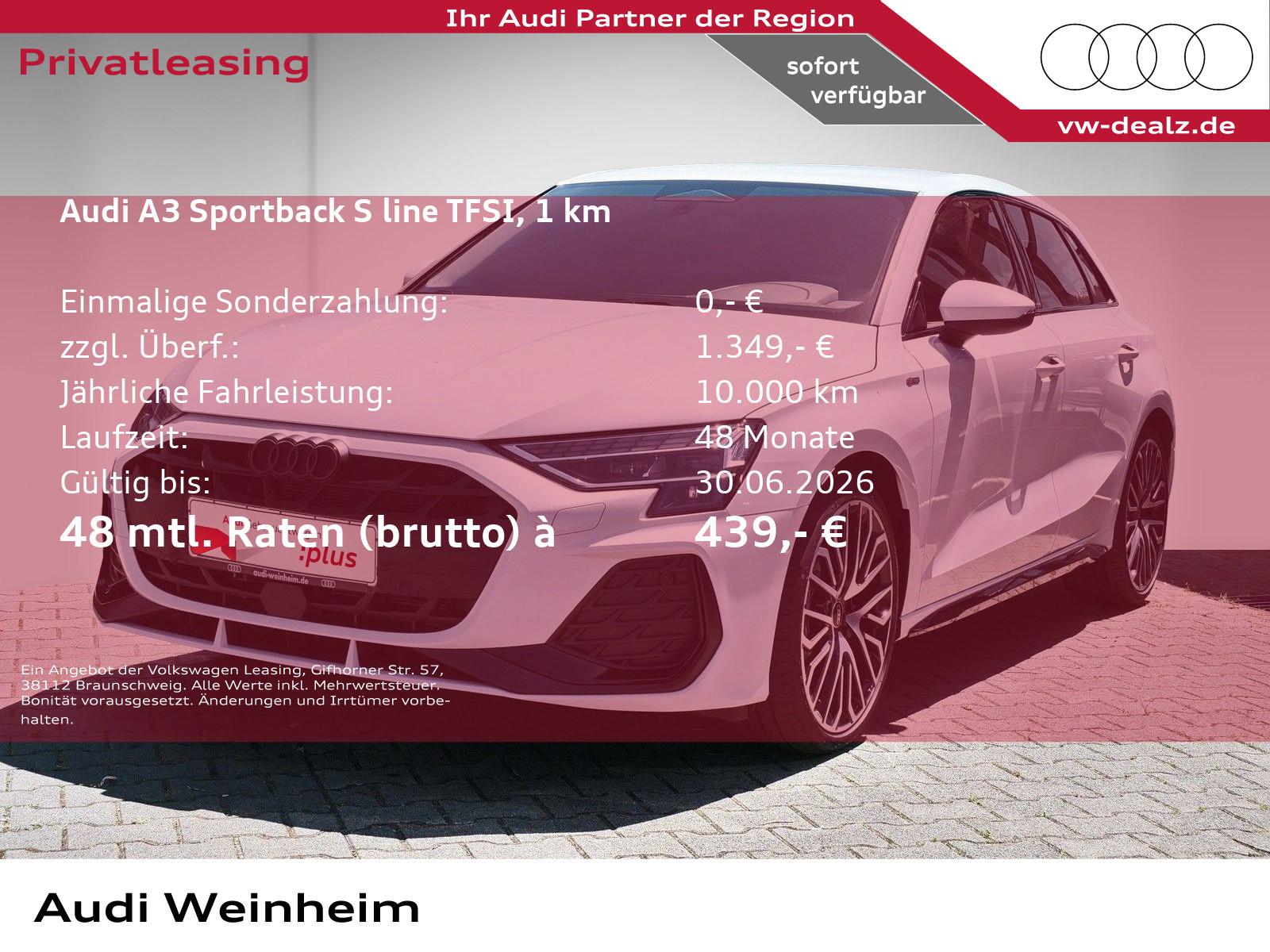 Audi A3 Sportback S -Line s-tronic Klima NAVI PDC LED