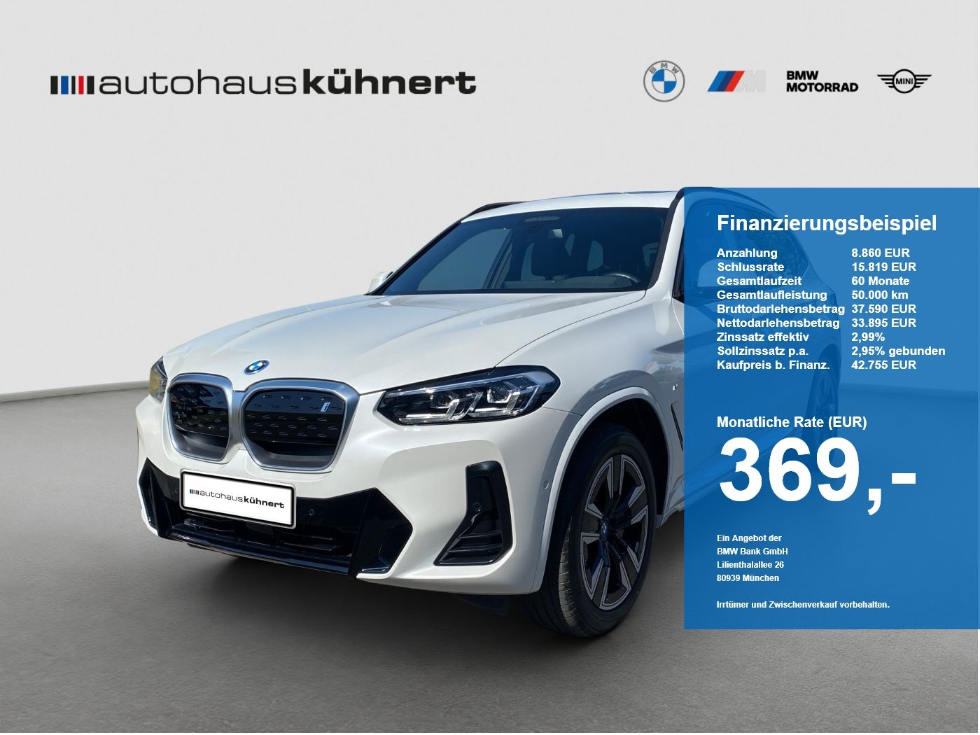 BMW iX3 M-Sport DrvAssProf PanoSD AHK RFK DAB foto 1