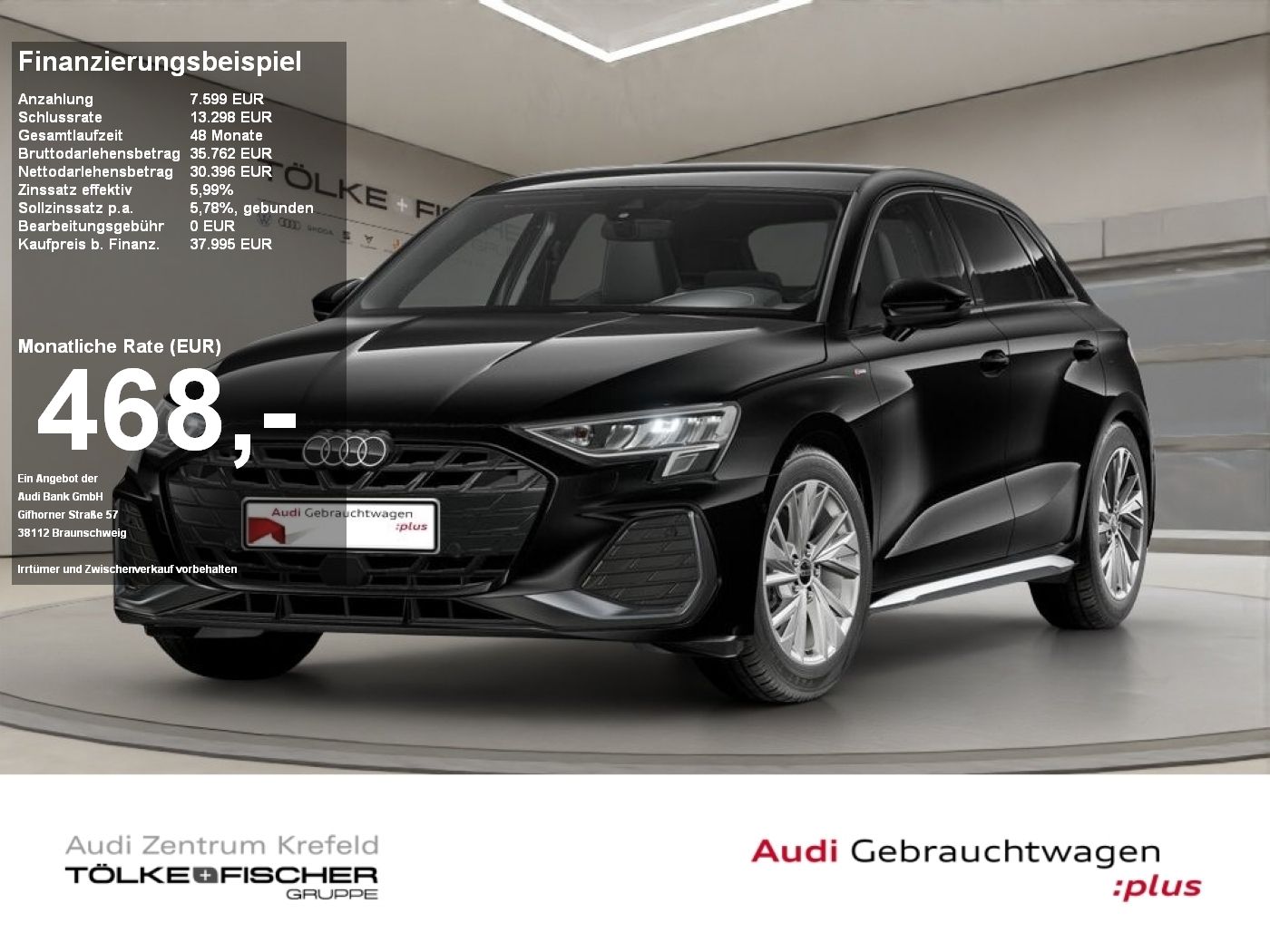 Audi A3 35 Sportback 2.0 TDI S-Line S-line ACC AUT
