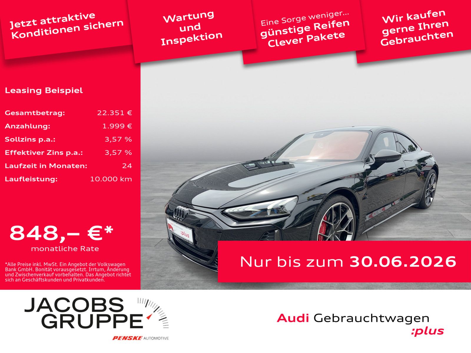 Audi RS e-tron GT All Black/Carbon/189UPE/S-Sitze/Las