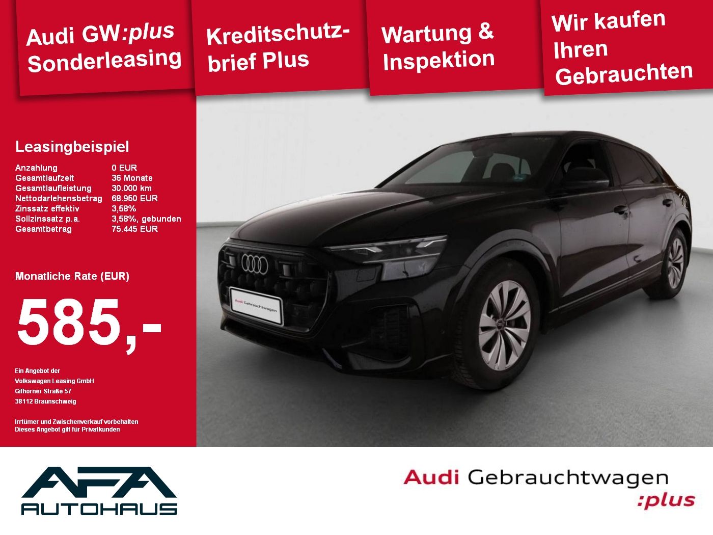 Audi Q8 45 TDI qu. tiptr. Luft*AHK*Matrix*Opt.Schwarz