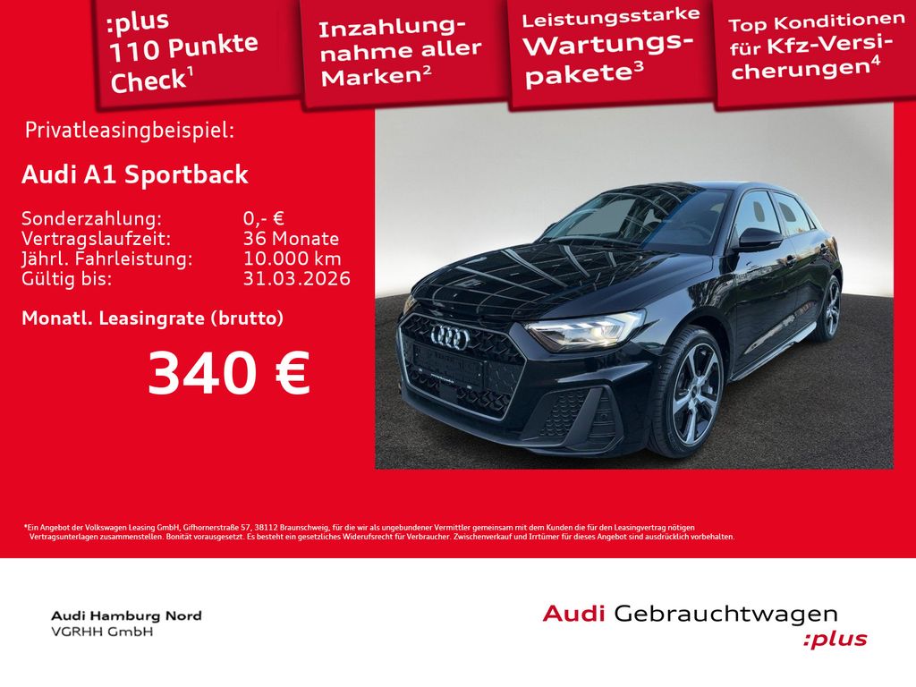 A1 Sportback 30 TFSI S line S tronic LED Sitzhzg
