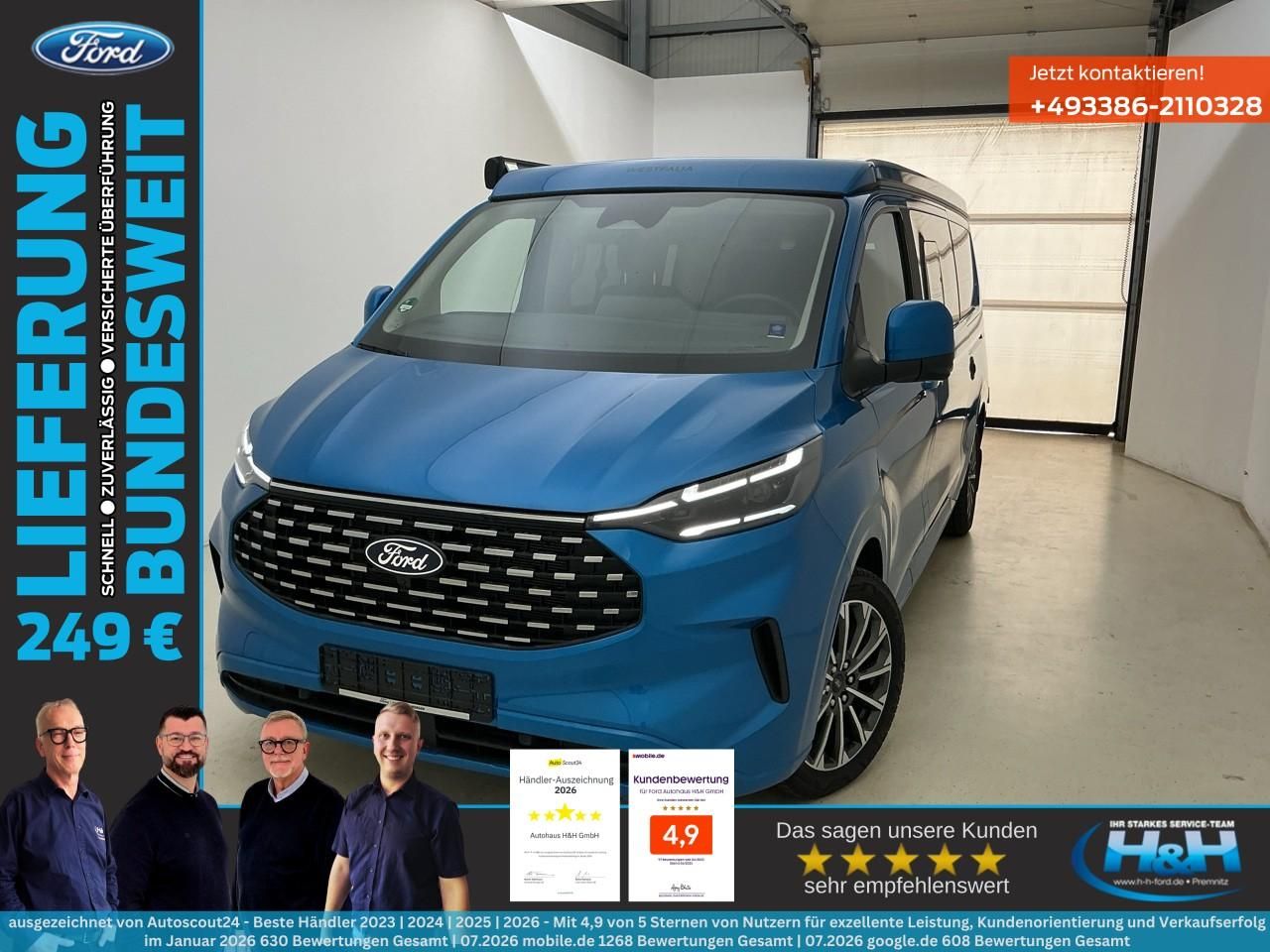 Ford Nugget Aut L2 Titanium Matrix+AHK+ACC+2xSchiebet