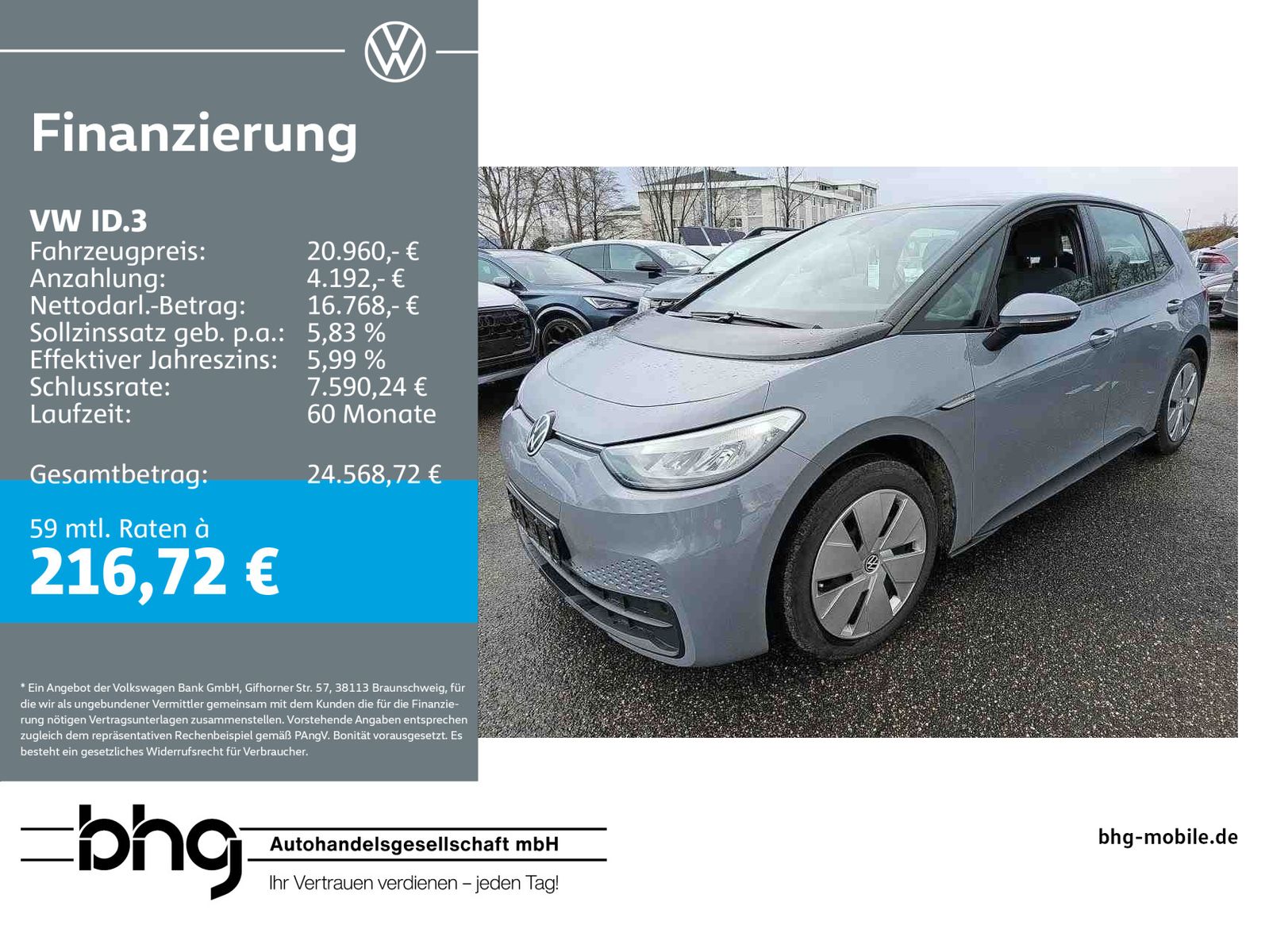 Volkswagen ID.3 Pro *RATE-299,--*
