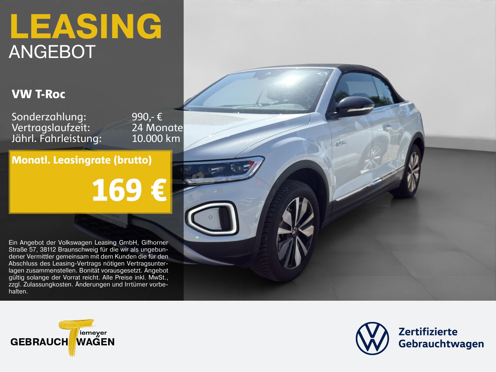 Volkswagen T-Roc Cabrio 1.0 TSI GOAL KAMERA NAVI SITZHZG