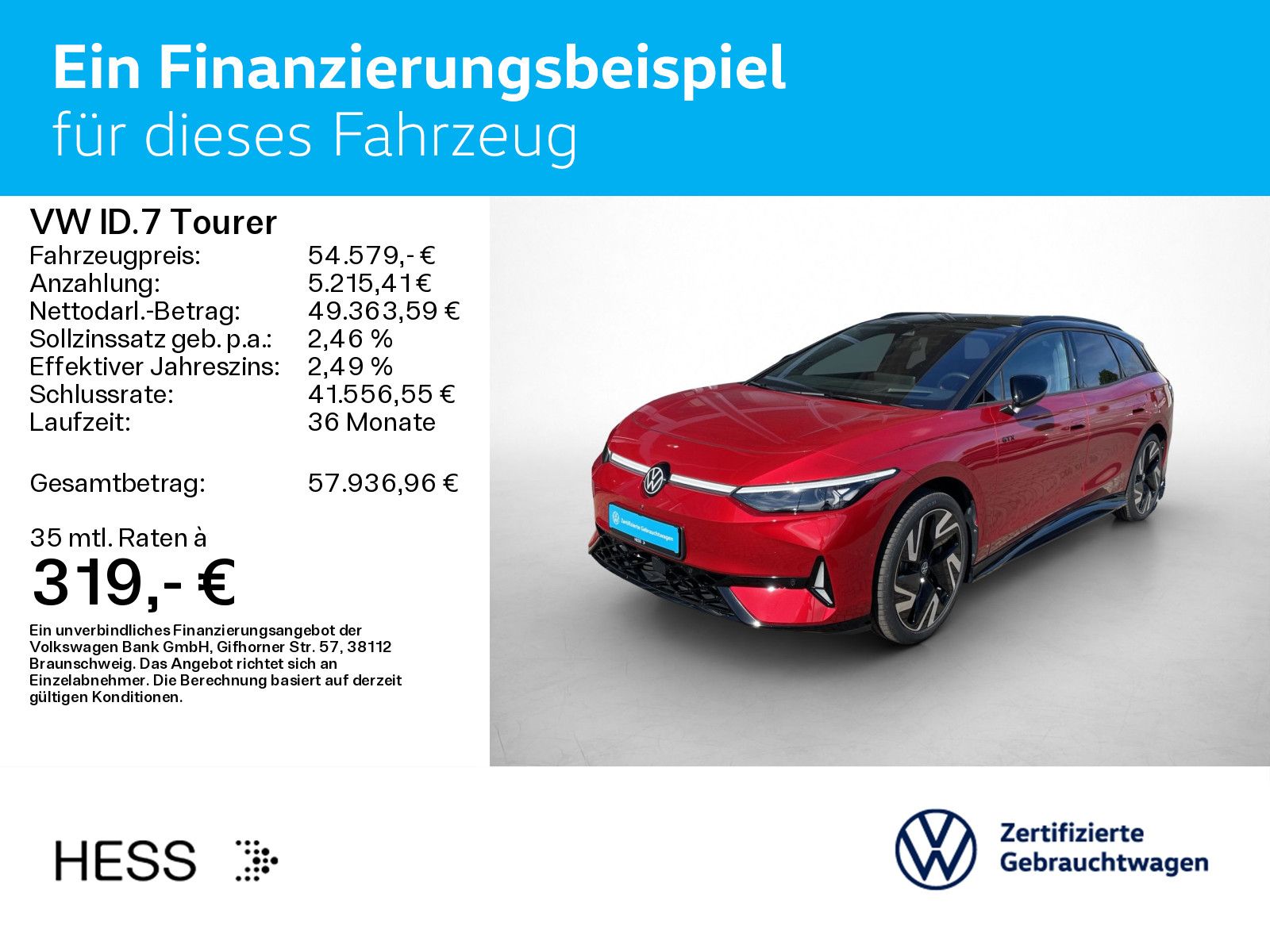 Volkswagen ID.7 Tourer GTX 4M WÄRMEPUMPE IQ.LIGHT HUD AHK K foto 2