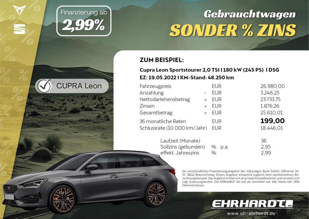 Cupra Leon Sportstourer e-Hybrid 1.4 TSI DSG VZ COPPER
