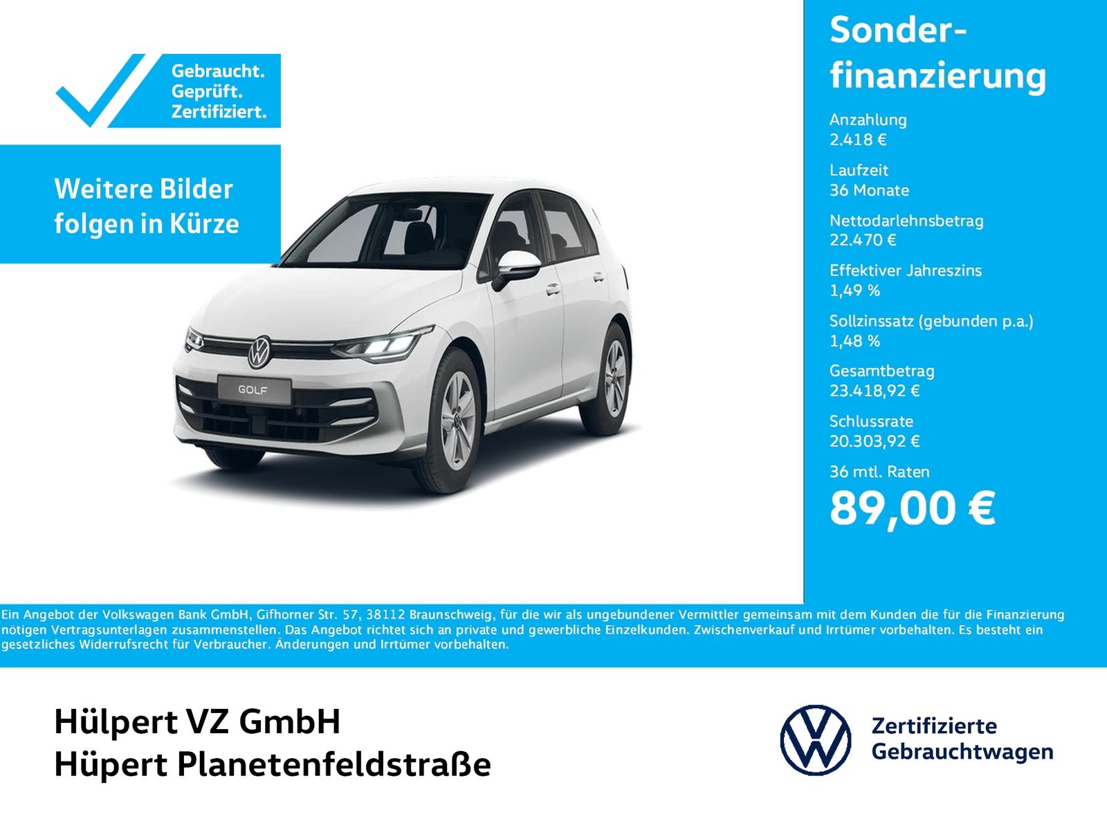 Volkswagen Golf VIII 1.5 eTSI LIFE CAM ACC CARPLAY SITZHEIZ foto 1