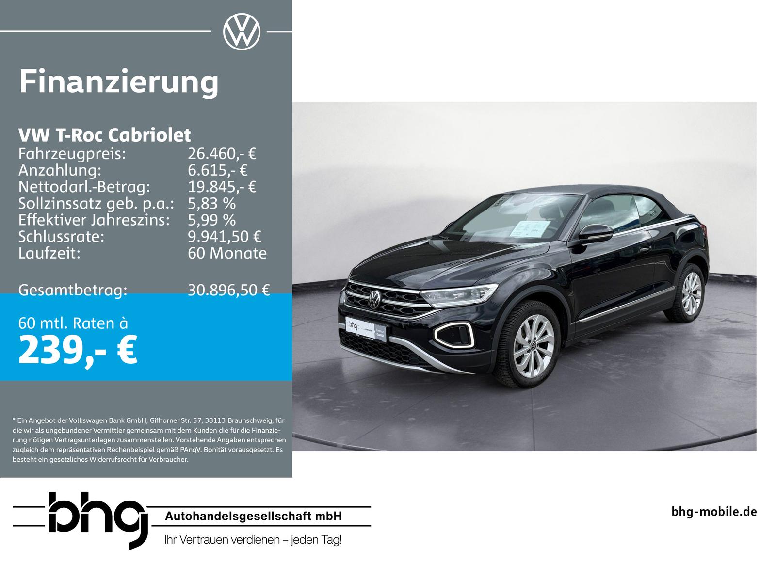 Volkswagen T-Roc Cabriolet Style 1.5 l TSI OPF