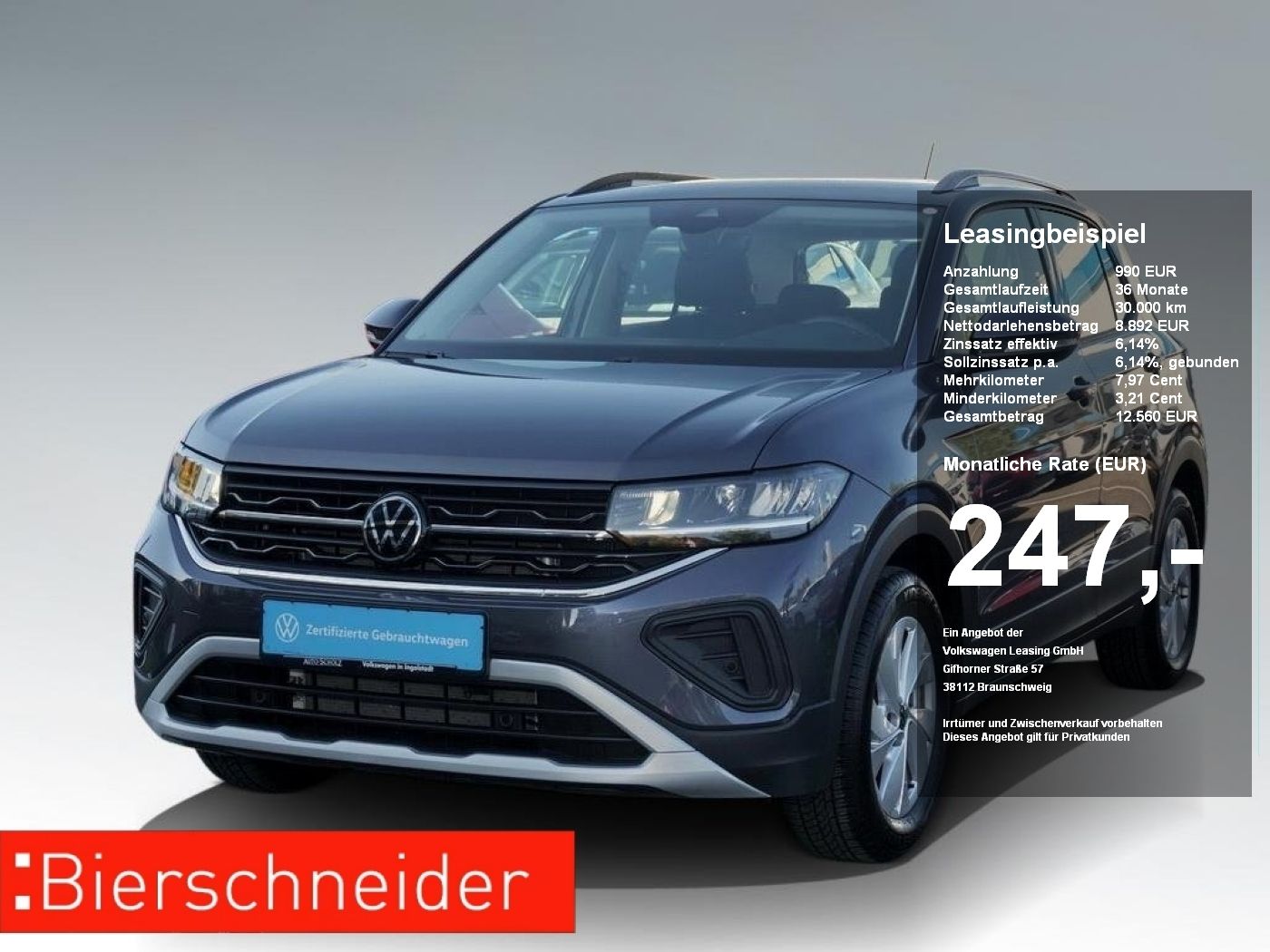 Volkswagen T-Cross 1.0 TSI Life 5-J-GAR NAVI LED