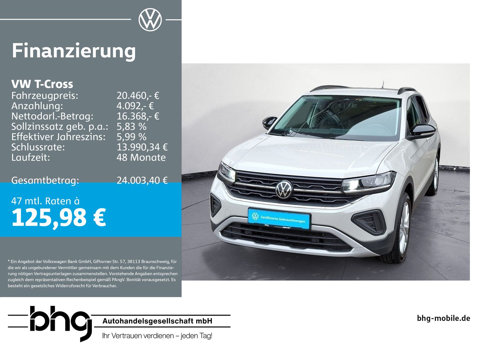 Volkswagen T-Cross 1.0 TSI OPF Goal