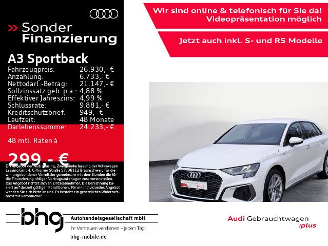 Audi A3 Sportback S line 40 TFSIe S tron.