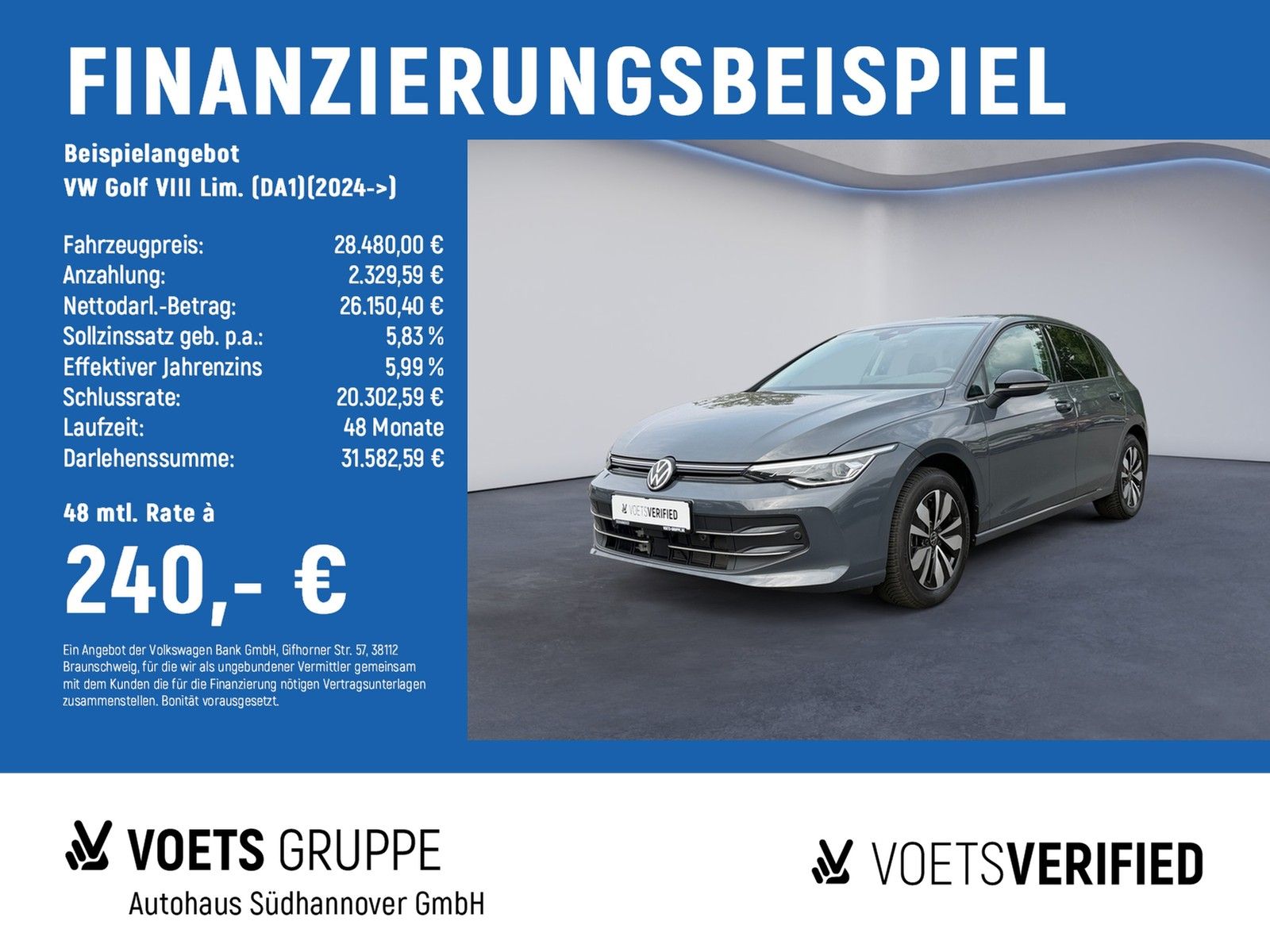 Volkswagen Golf VIII Lim. (DA1)(2024->) 1.5 eTSI 110 kW Goa