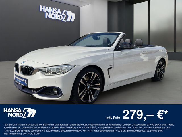 BMW 430i Cabrio SPORTLINE LED NAVI HUD ACC H/K 18"