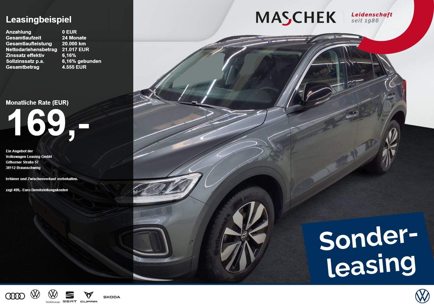 Volkswagen T-Roc Goal 1.0 TSI Sonderleasing! Navi ACC ACC