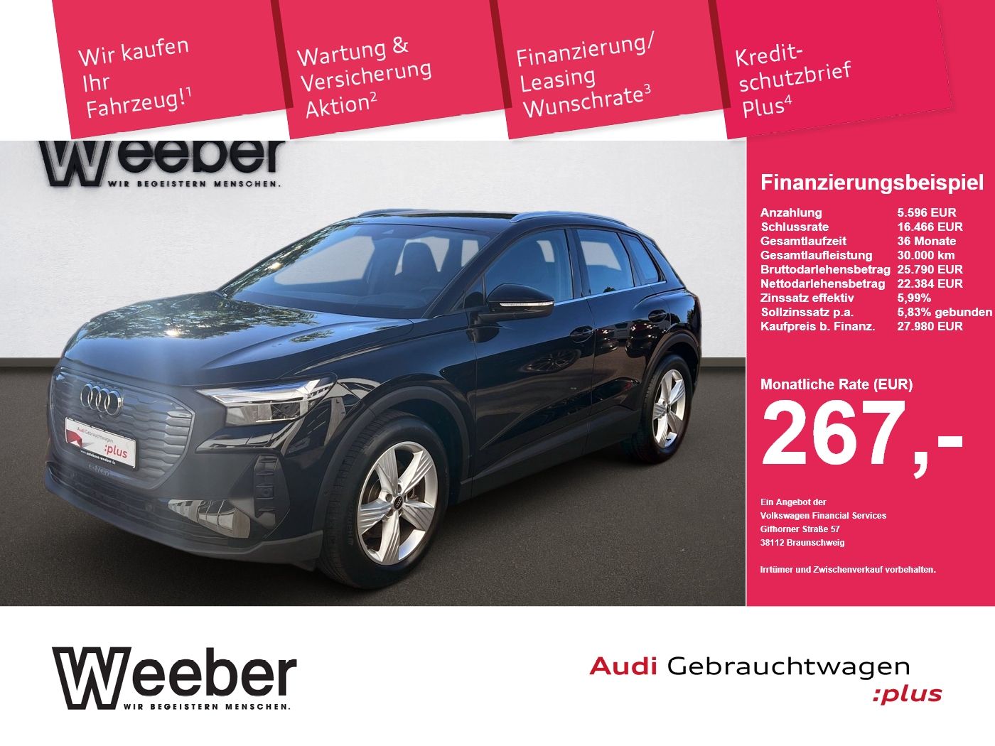 Audi Q4 e-tron *SONOS*NAVI*KAMERA*19 LM*SHZ*HUD*