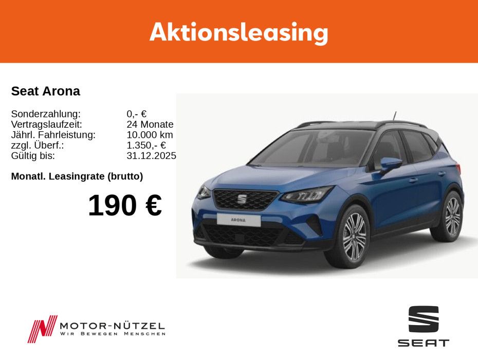 Arona 116PS DSG/ Paket-M/ PDC/ RFK/ LED/ NAVI