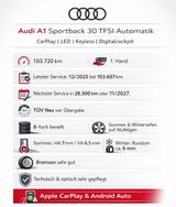 Audi A1 Sportback 30 TFSI 1.HD*AUTOMATIK*CARPLAY*LED - Audi A1 sportback 30 TFSI Gebrauchtwagen
