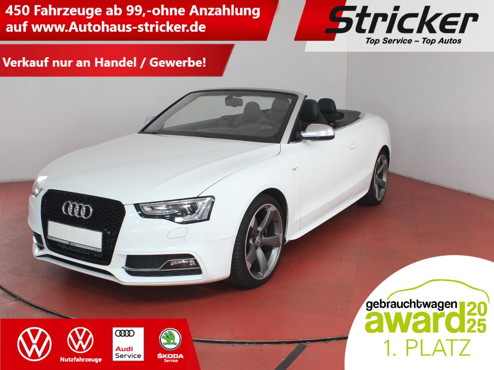Audi S5 2016, 3.0 benzīns, Automāts, Kabriolets, Balts — Latvijā