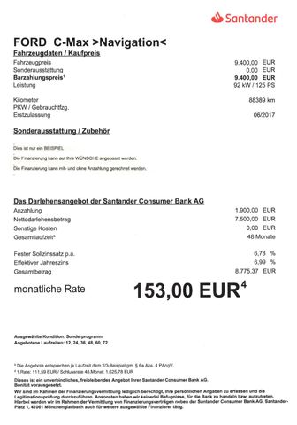 Fahrzeugabbildung Ford C-MAX 1.0 EcoBoost Cool & Connect>NAV/PDC/SHZ...