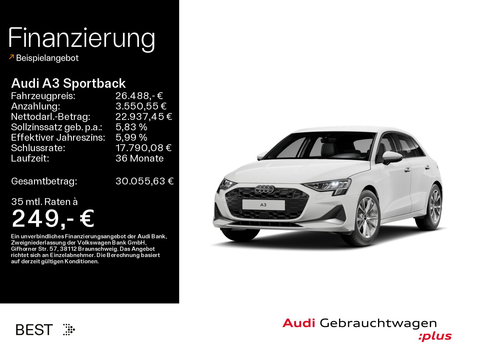 Audi A3 Sportback advanced 30 TFSI Navi, Klima Plus