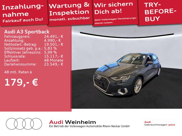 Audi A3 Sportback 30 TFSI advanced s-tronic Kamera Na