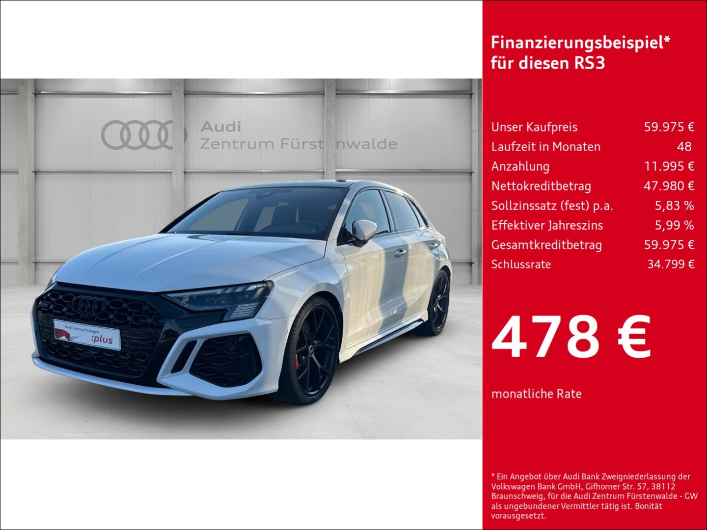 AUDI RS3 Sportback 2.5 TFSI quattro S tronic El. Pano