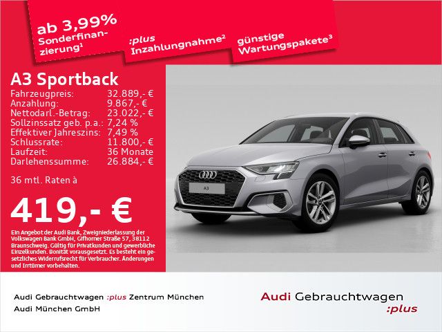 Audi A3 Sportback 30 TDI S tronic advanced Virtual/PD