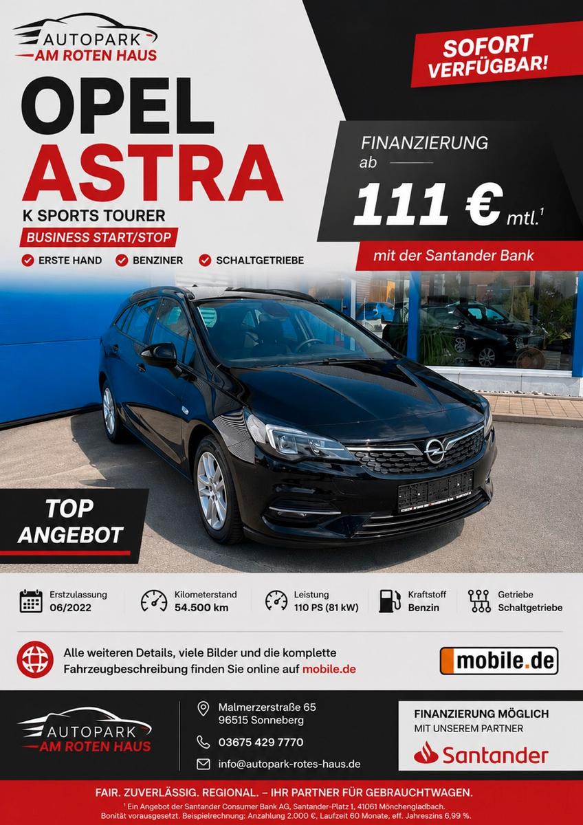 Opel Astra K Sports Tourer Business Start/Stop