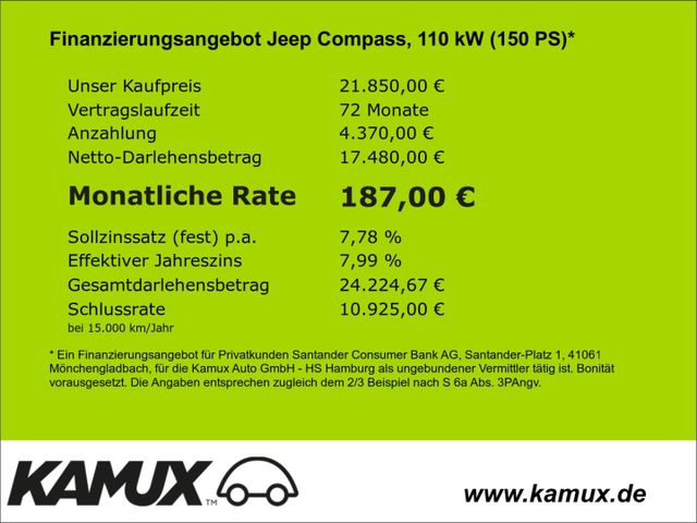 Jeep Compass 1.3MultiAir Aut.Limited+XENON+NAVI+PDC