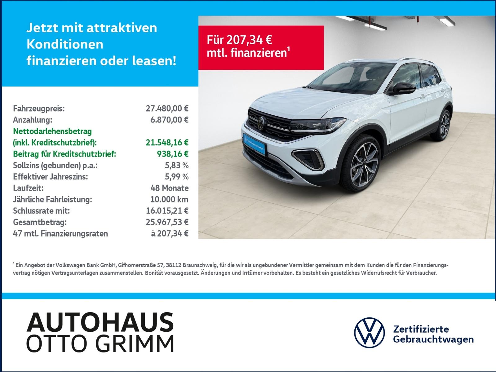 Volkswagen T-Cross 1.5 TSI Style DSG LED AHK Kamera