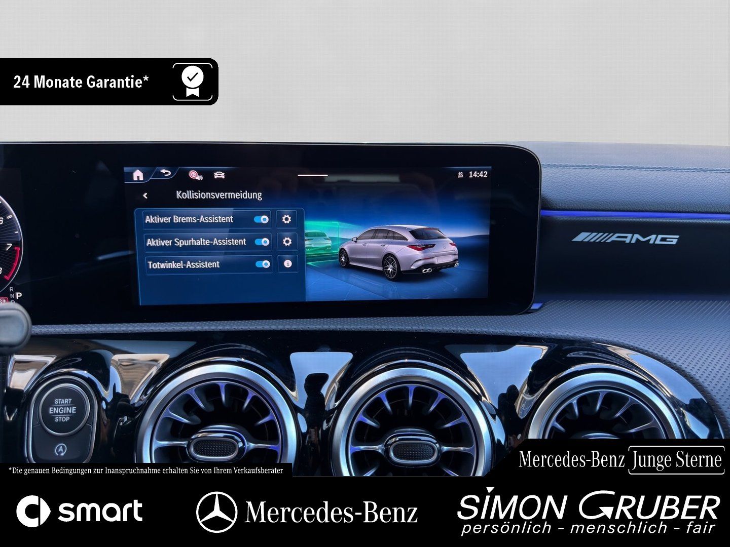 Fahrzeugabbildung Mercedes-Benz CLA 45 S 4M+ SB AMG Perfo Leder Aero Driver HUD