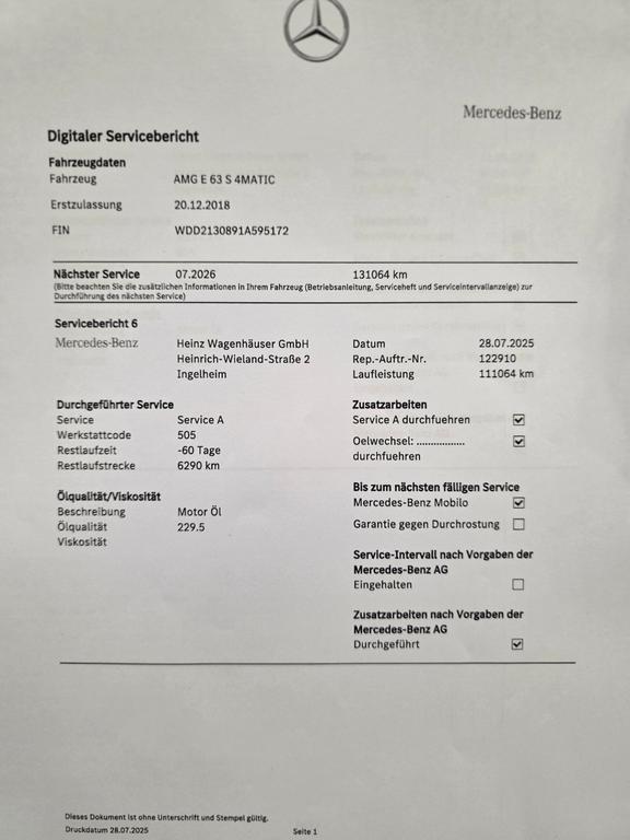 Mercedes-Benz E 63 AMG