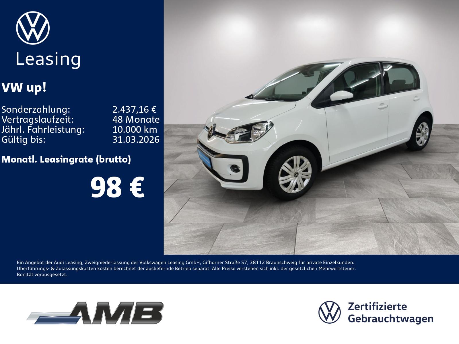 Volkswagen up! 1.0 Sitzhzg/Klima/4Türen