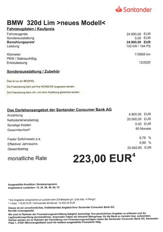 Fahrzeugabbildung BMW 320 i Lim >AUT/NAV/LED/TEMP/Sitzheiz<