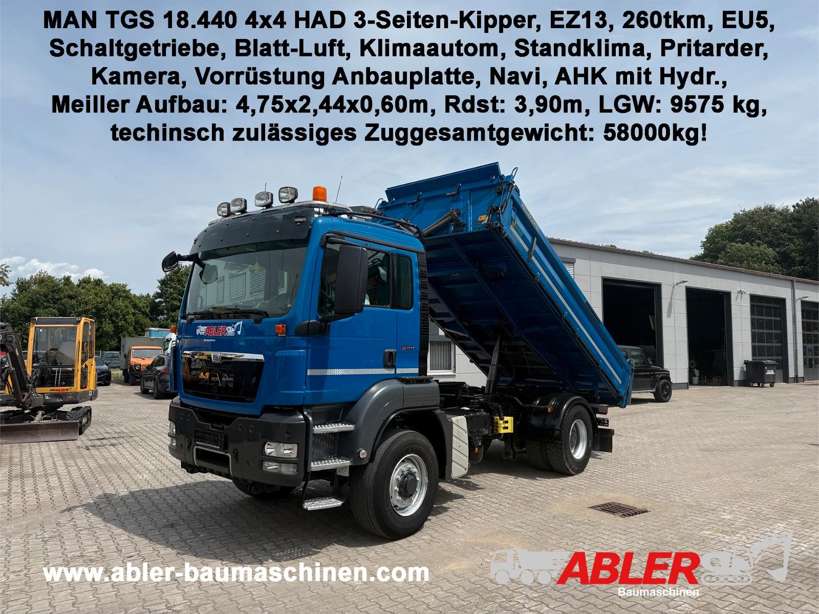 MAN TGS 18.440 4x4 HAD 3-Seiten-Kipper