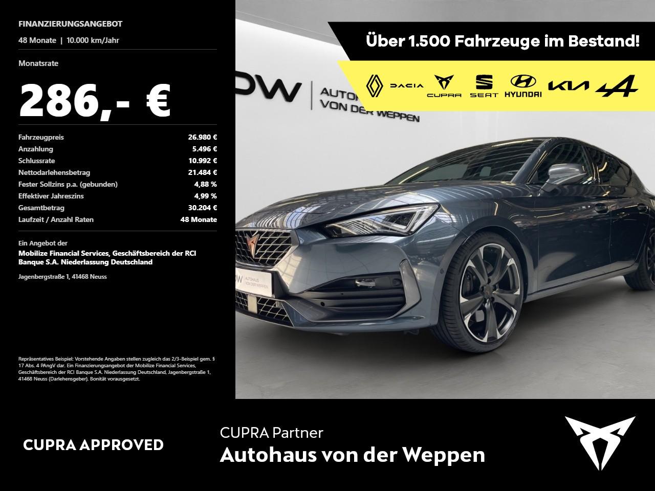 Cupra Leon VZ 2.0 TSI Travel Ass., Kessy, SHZ, Kamera