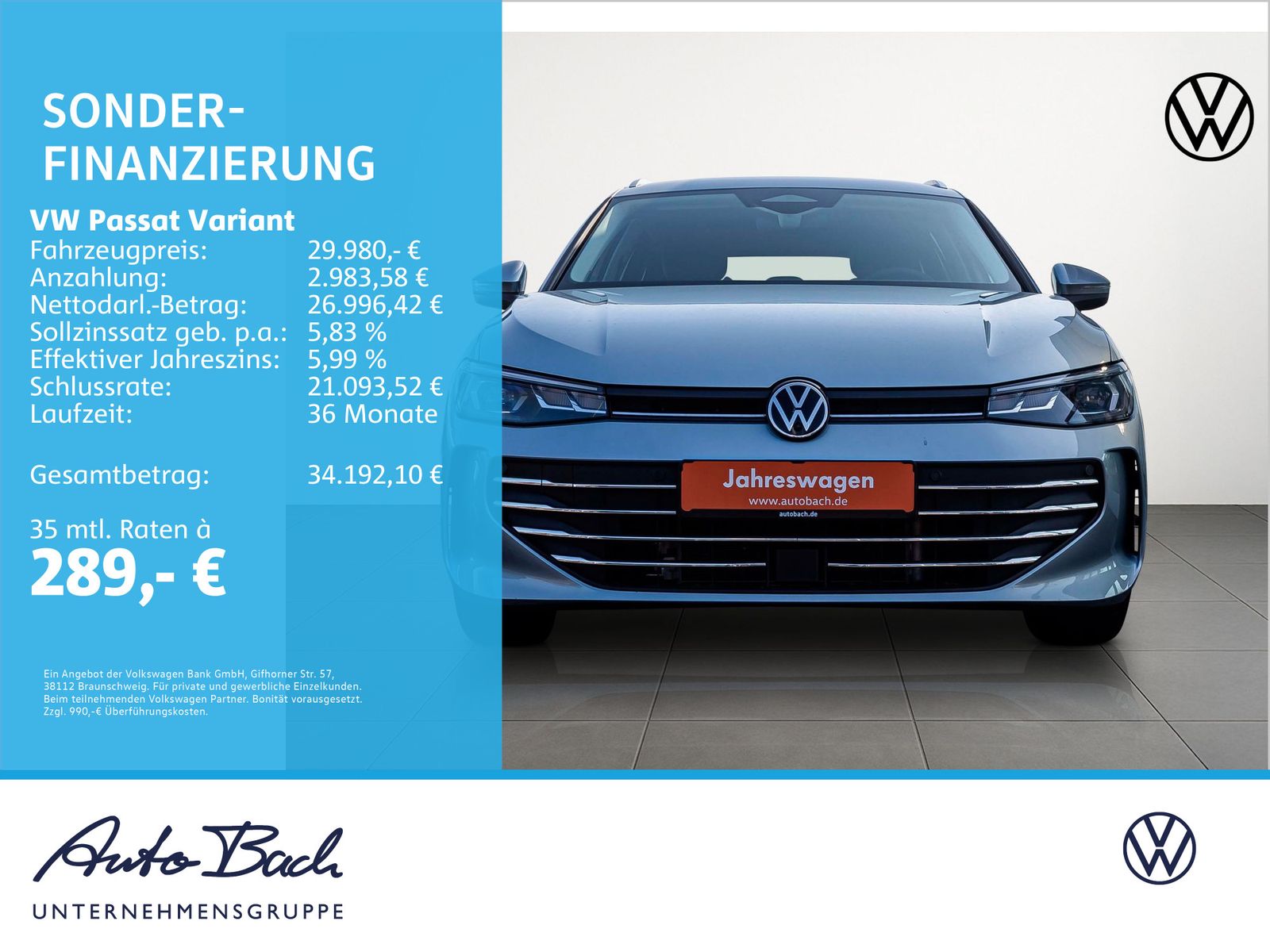 Volkswagen Passat Variant Business 1.5 eTSI DSG Navi LED AC imagem 2