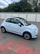 Fiat 500 Baby Blau / Panorama Dach - Fiat 500: Blau