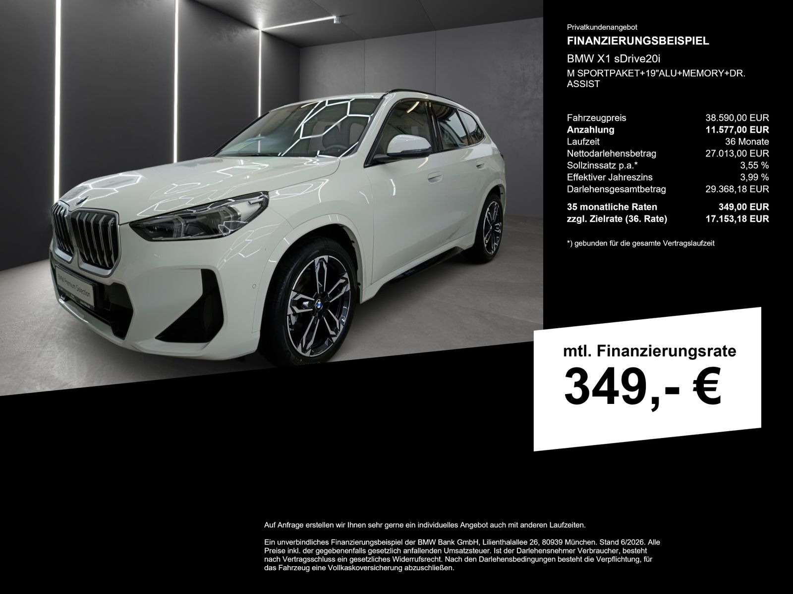 BMW X1 sDrive20i M SPORTPAKET+19"ALU+MEMORY+DR. ASSI imagem 2