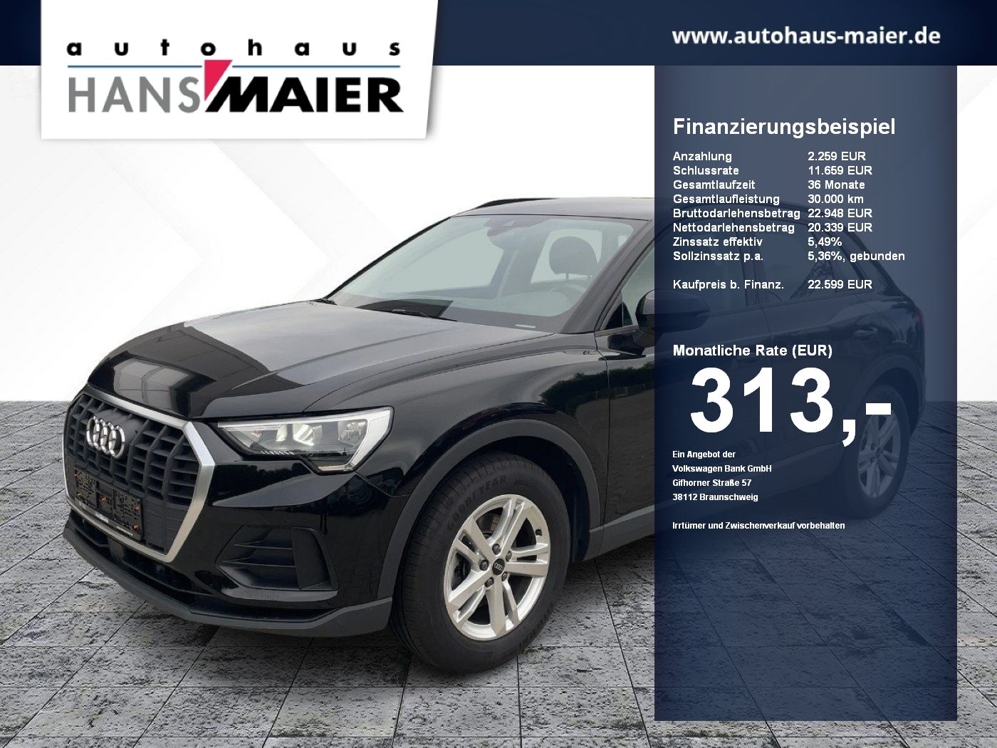 AUDI Q3 TDI basis Stronic Navi VC PDC Alu ACC