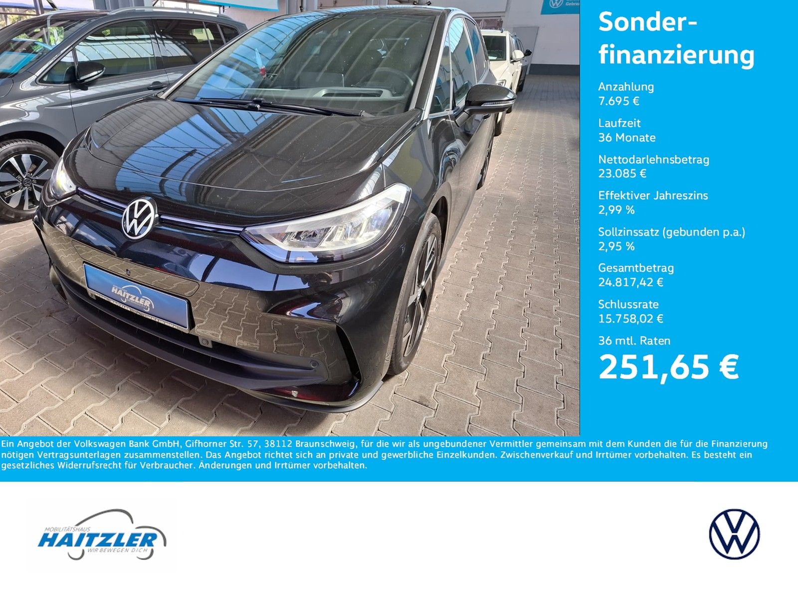 Fahrzeugabbildung Volkswagen ID.3 Pro 150 kW Move +ACC +LED +Navi +TravelAss.