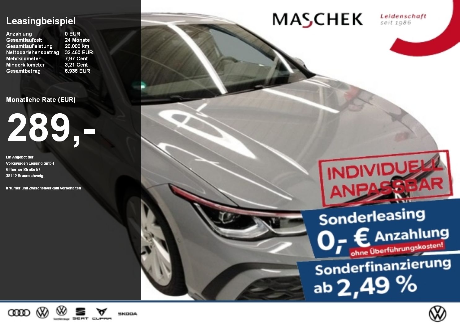 Volkswagen Golf GTI 2.0 TSI Sonderleasing AHK DCC Harman Ma