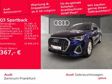 Audi Leasingangebot: Audi Q3 Sportback 35 TFSI S tronic S line SONOS AHK
