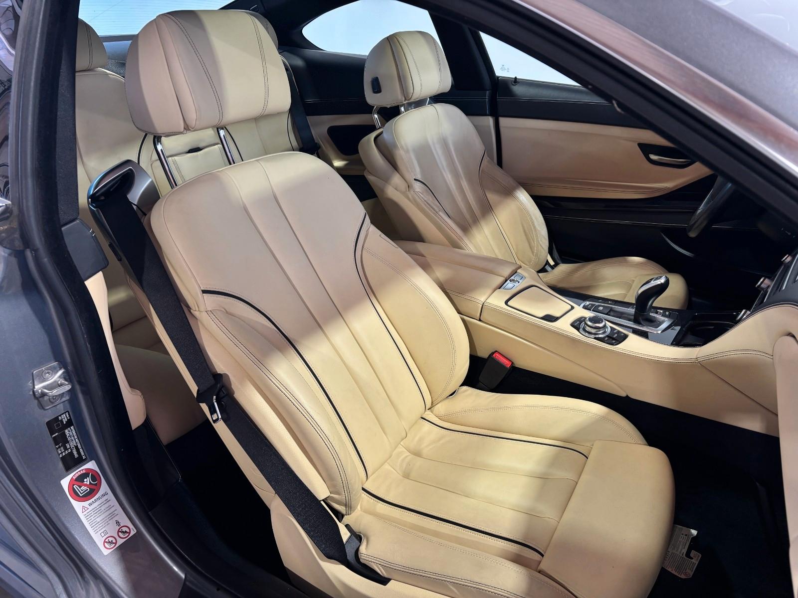BMW 650i F13 xDrive Coupé V8 408 ch • BMW Individual • Cuir beige • Head-up • Toit pano • 19"